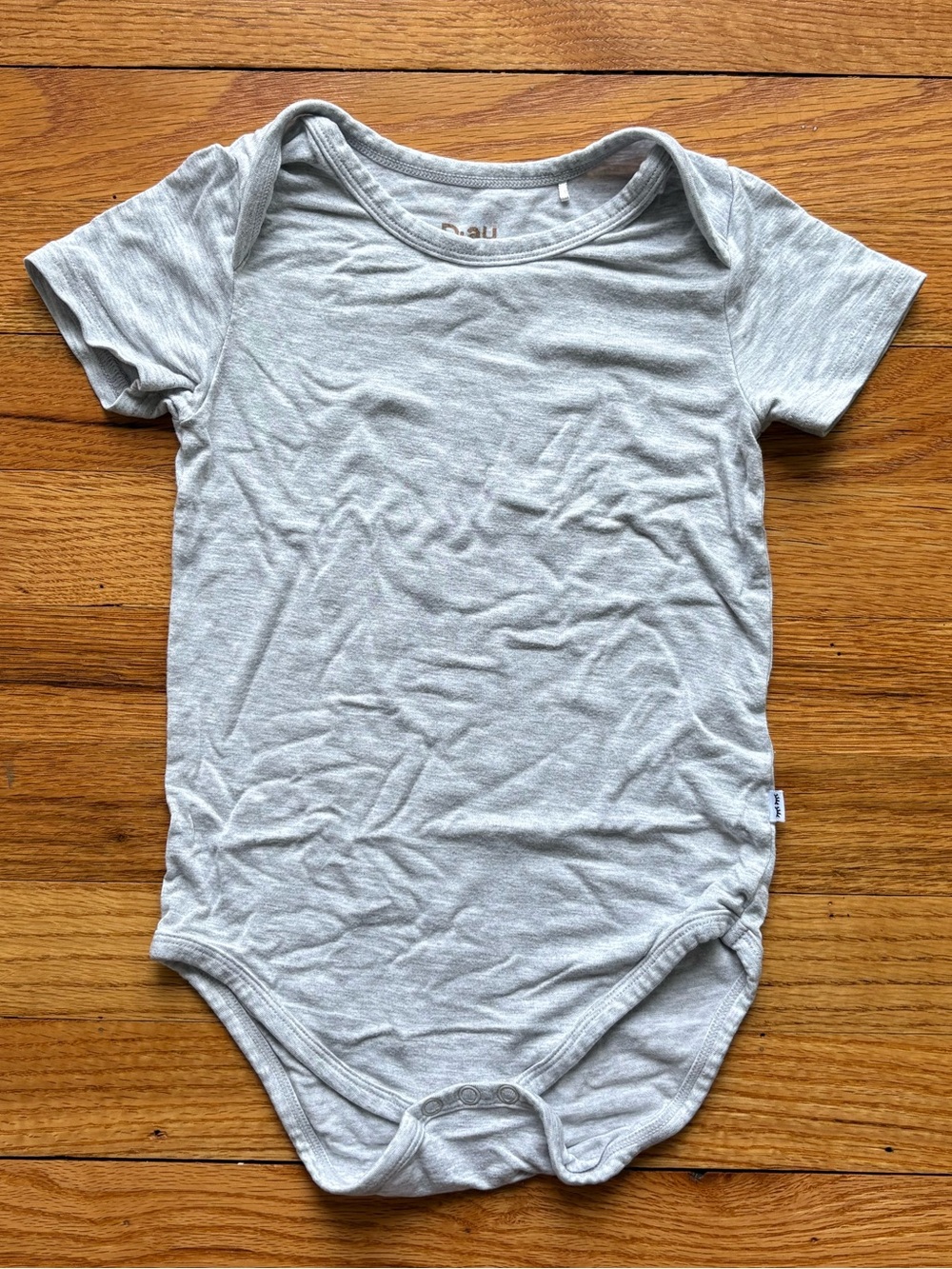 Little Sleepies Light Gray Short Sleeve Bodysuit Size 18-24 Month
